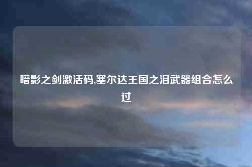 暗影之剑激活码,塞尔达王国之泪武器组合怎么过