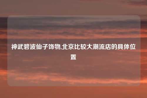 神武碧波仙子饰物,北京比较大潮流店的具体位置