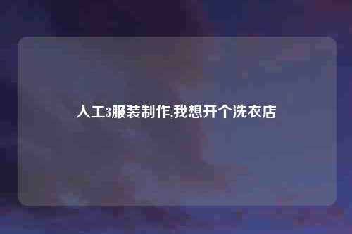 人工3服装制作,我想开个洗衣店
