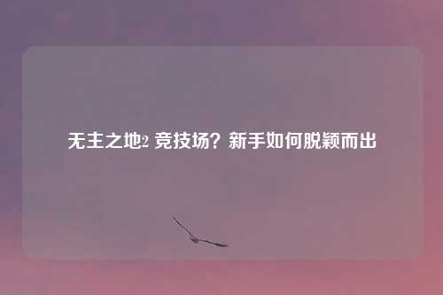 无主之地2 竞技场？新手如何脱颖而出