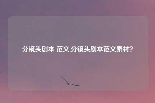 分镜头剧本 范文,分镜头剧本范文素材？