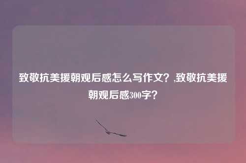 致敬抗美援朝观后感怎么写作文?,致敬抗美援朝观后感300字?