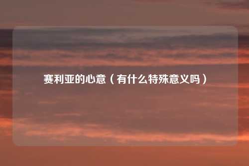 赛利亚的心意(有什么特殊意义吗)