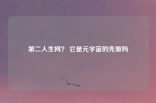 第二人生网? 它是元宇宙的先驱吗