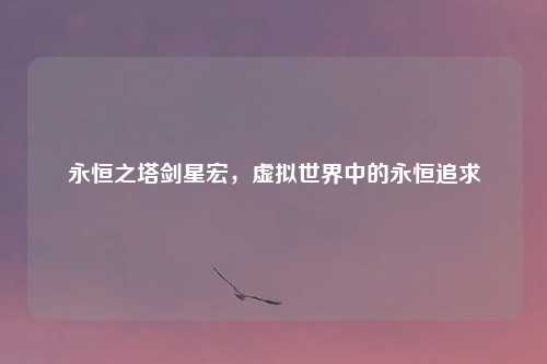 永恒之塔剑星宏，虚拟世界中的永恒追求