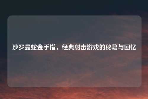 沙罗曼蛇金手指，经典射击游戏的秘籍与回忆
